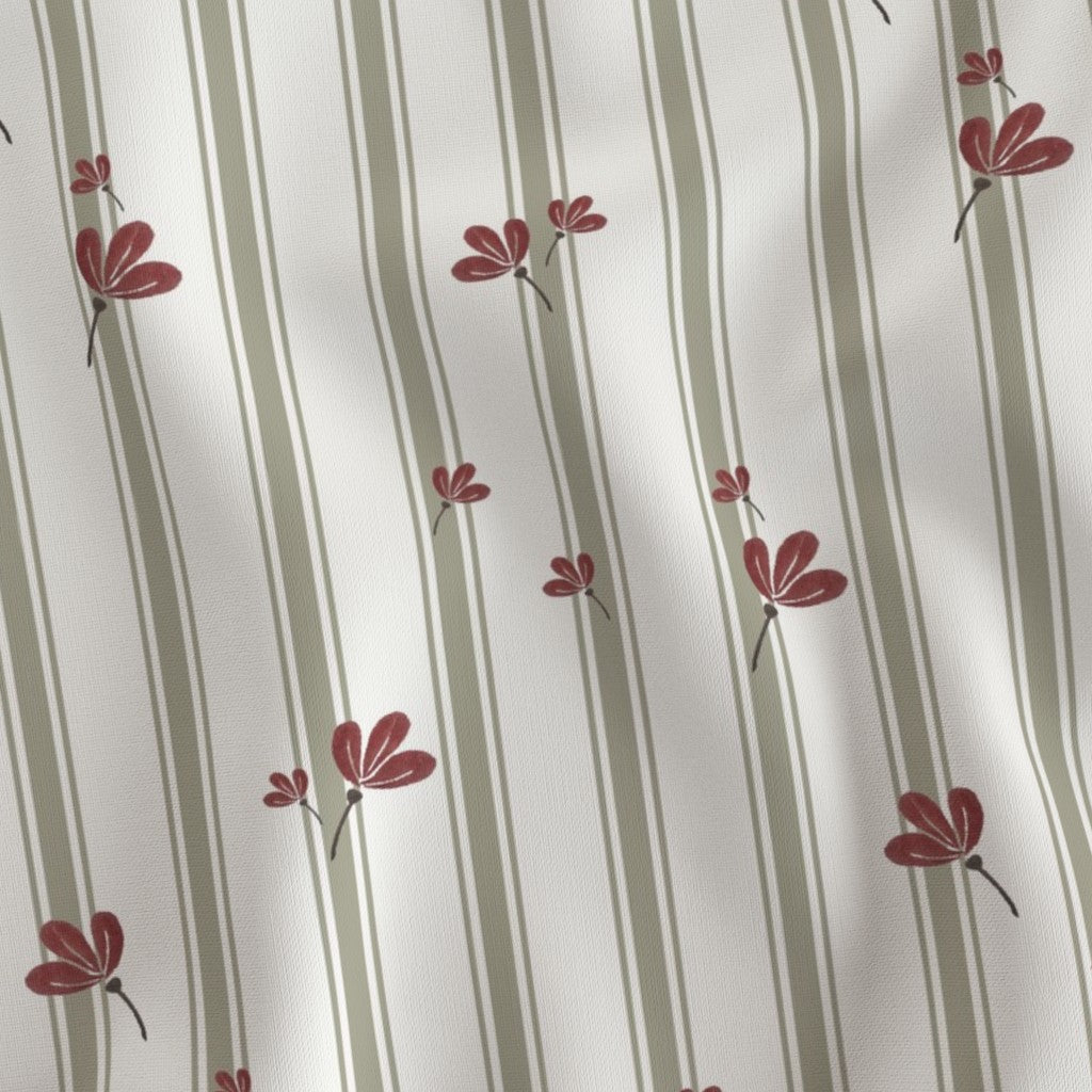 Petals & Pinstripes - Fabric