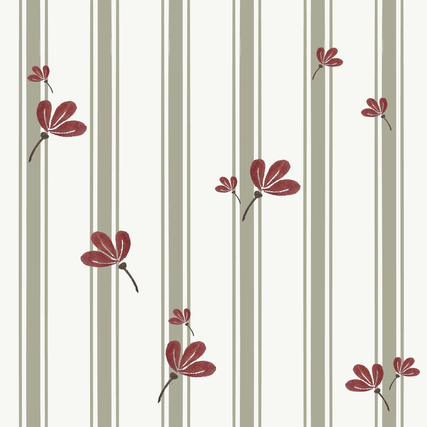Petals & Pinstripes - Fabric