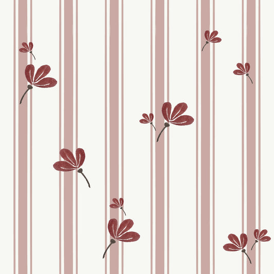 Petals & Pinstripes - Wallpaper