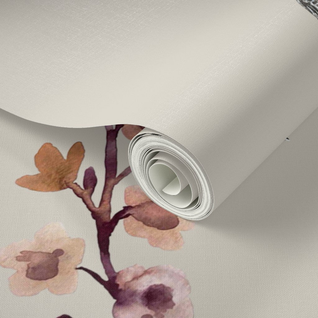 Hand Painted Blossom & Bird