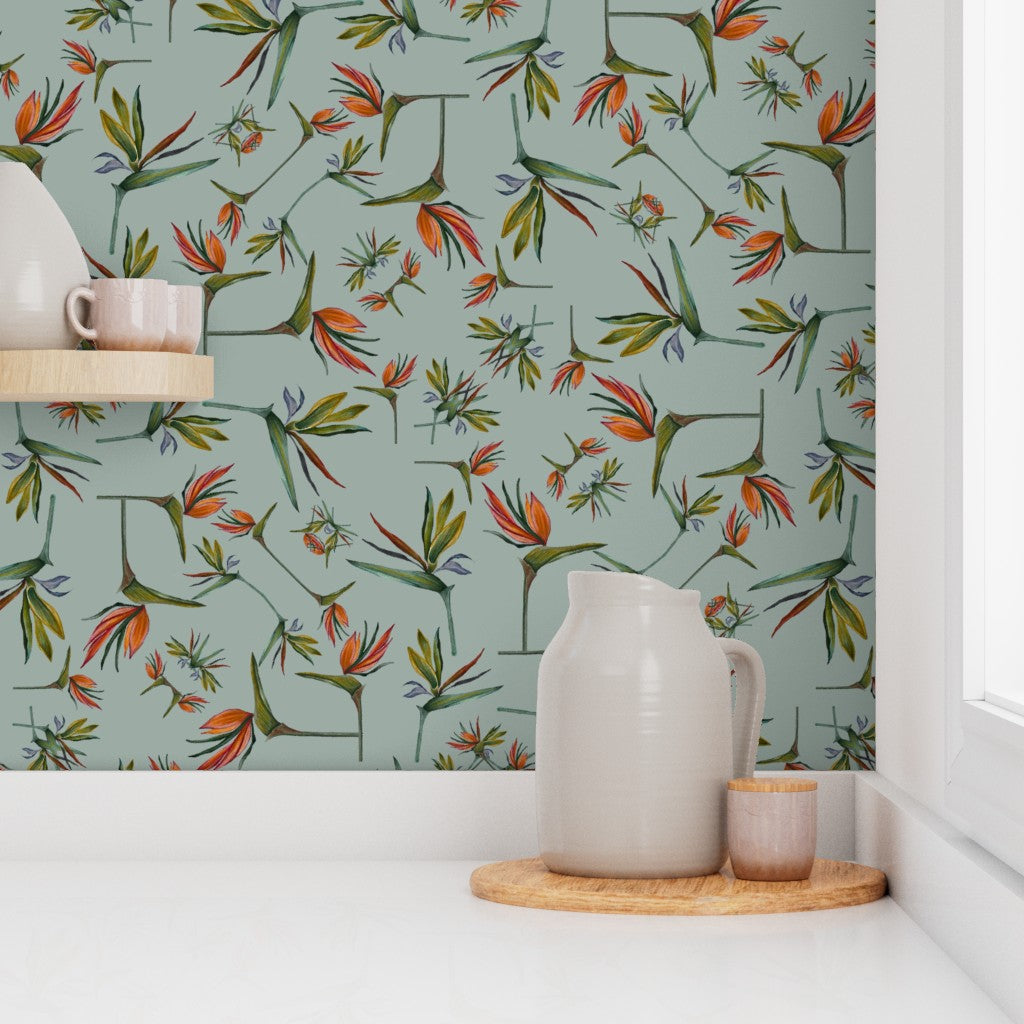 Hand Painted Strelitzia Serenade