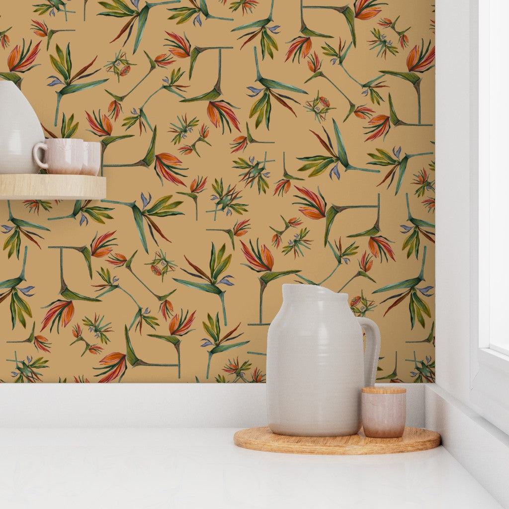 Hand Painted Strelitzia Serenade