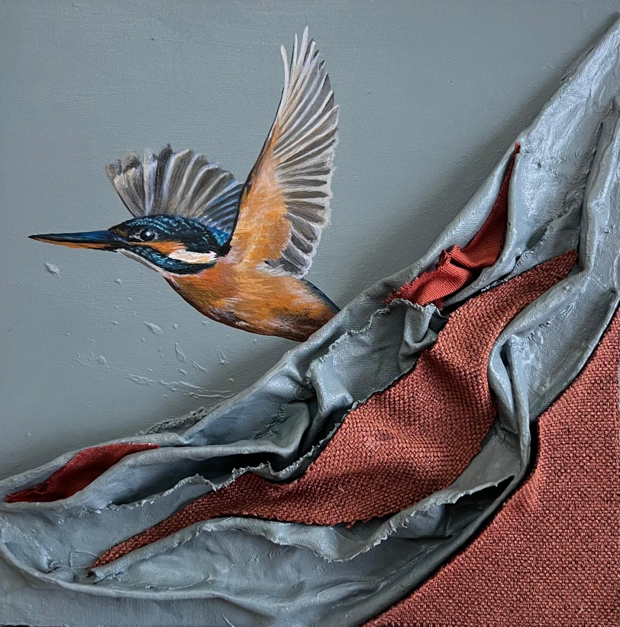 Fortitude - Acrylic and sculpted fabric painting