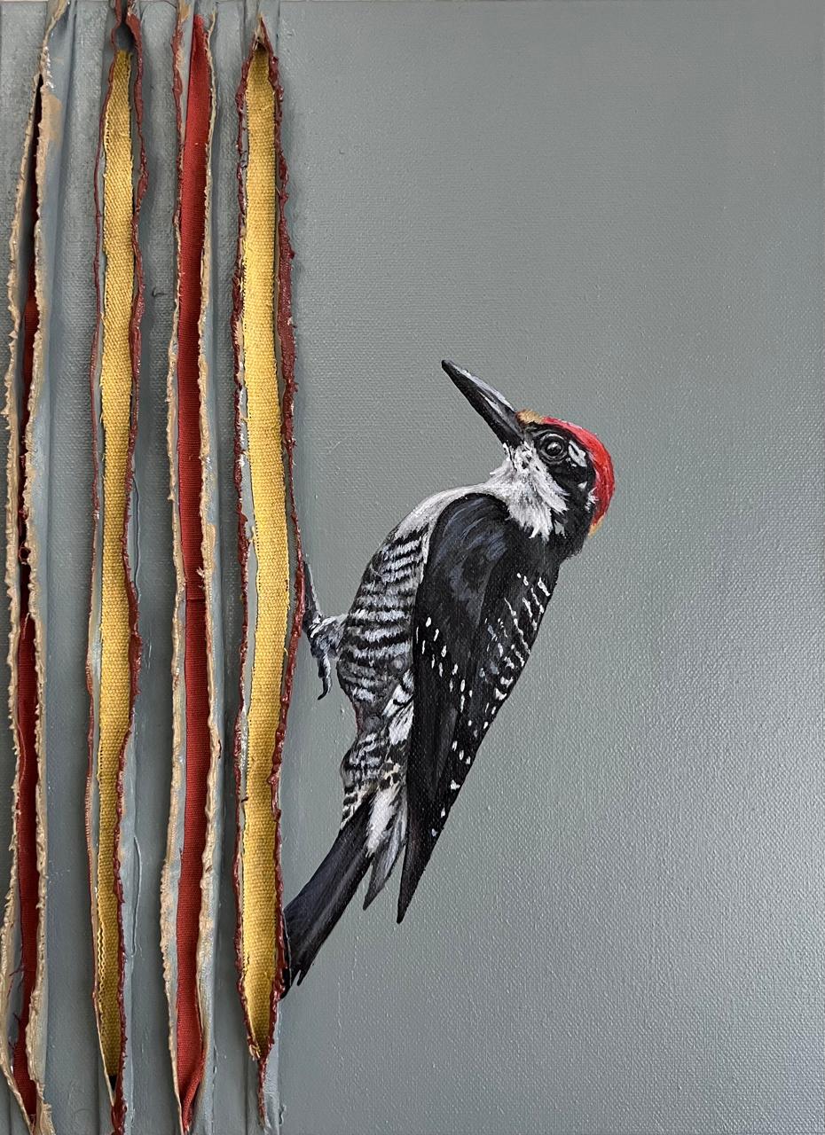 Triumphant - Acrylic and sculpted fabric painting