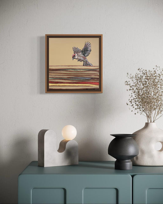 Abide - Acrylic and sculpted fabric painting