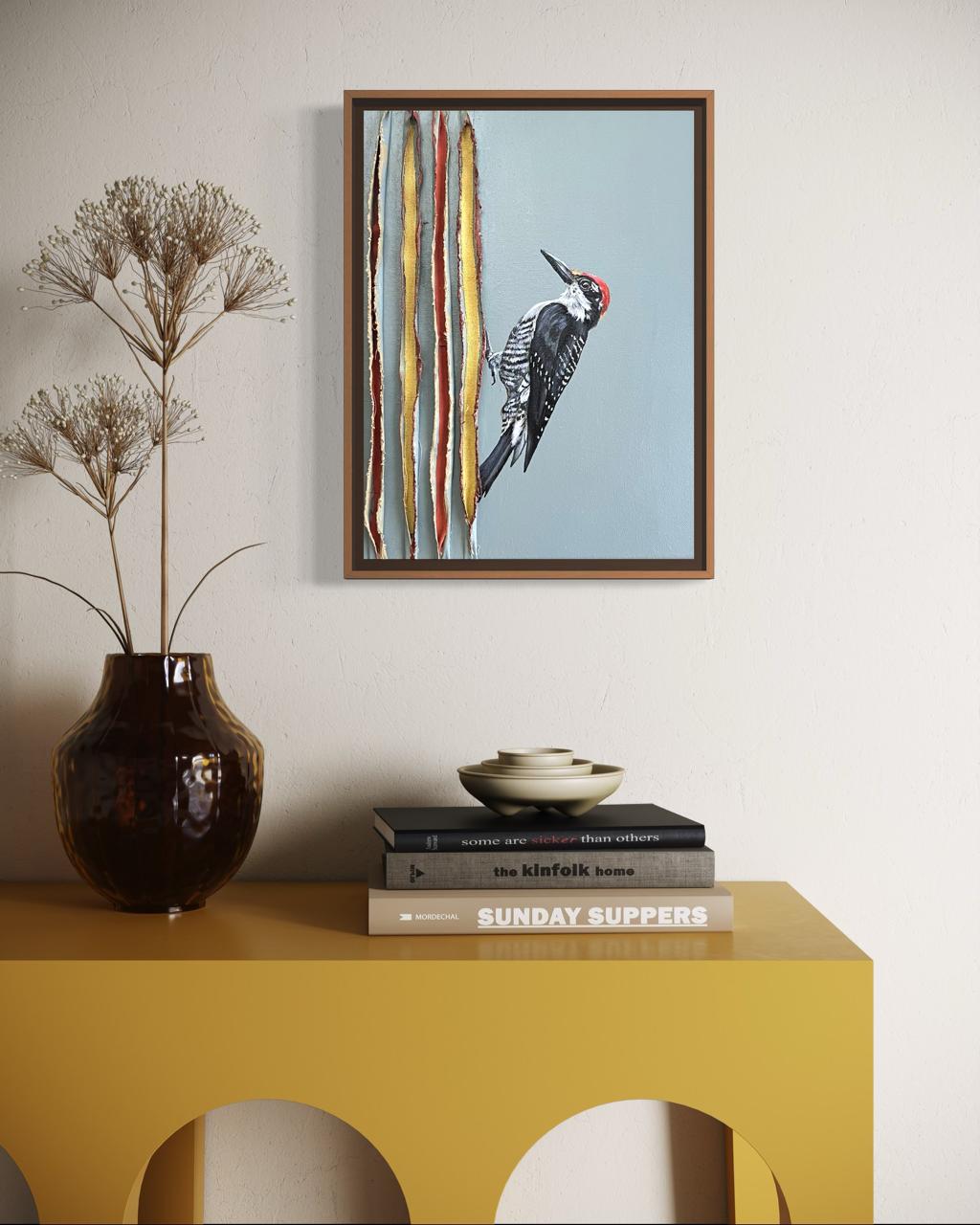 Triumphant - Acrylic and sculpted fabric painting