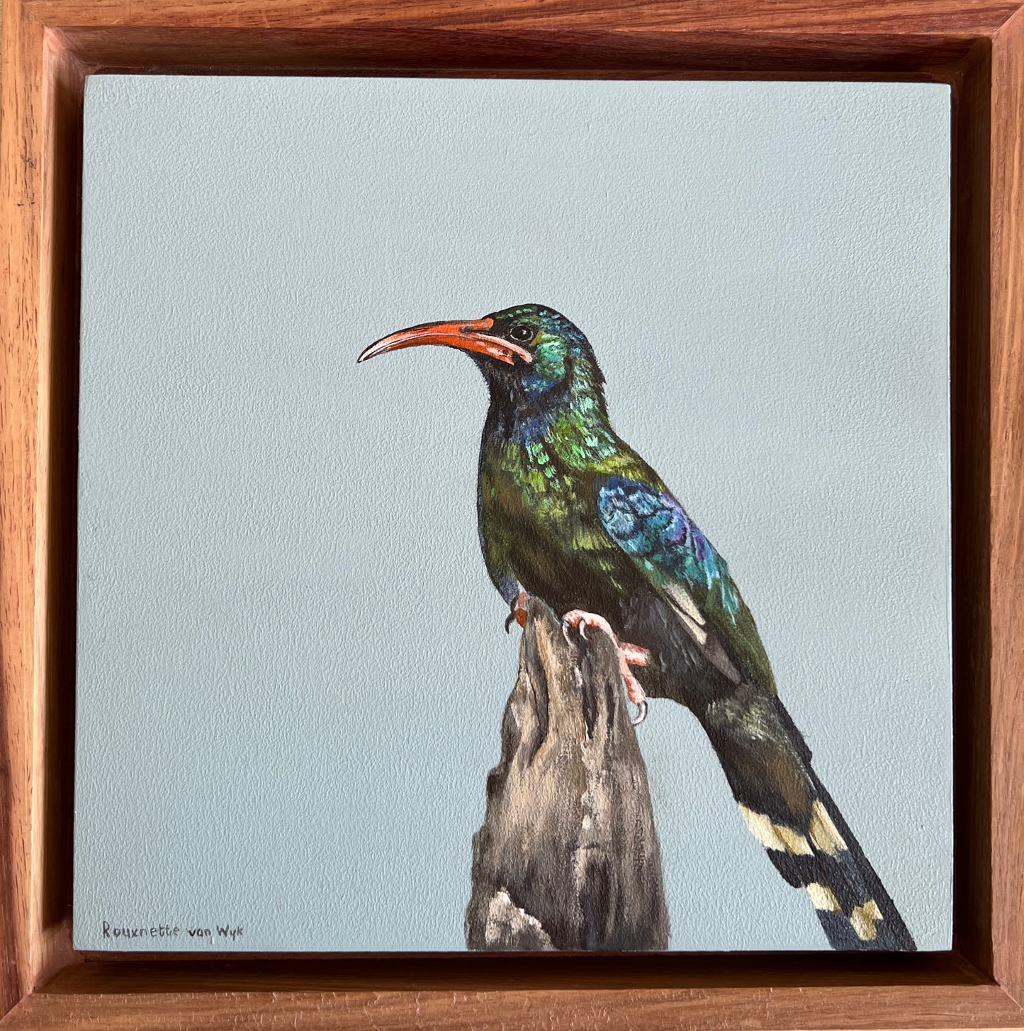 Green Wood Hoopoe - Bird Painting