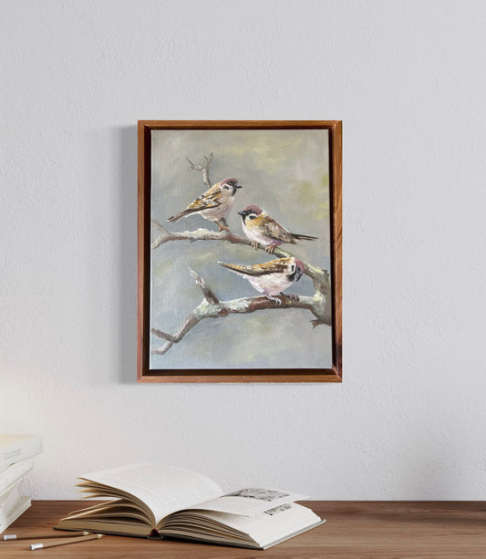Three Little Birds - Oil on Belgian Linen Painting